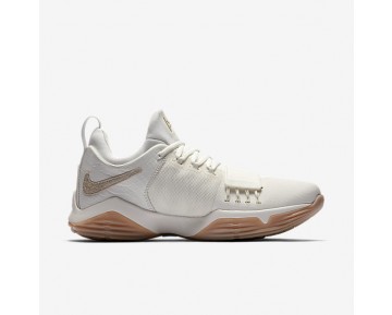 Nike zapatillas para hombre baloncesto pg1 marfil/marrón claro goma/azul cielo vivo/crudo 878627-633