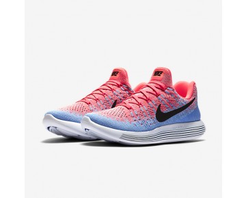 Nike zapatillas para mujer lunarepic low flyknit 2 ponche cálido/aluminio/azul universitario/negro 863780-982