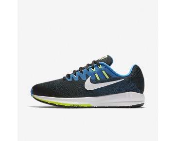 Nike zapatillas para hombre air zoom structure 20 negro/azul foto/verde fantasma/blanco 849574-367