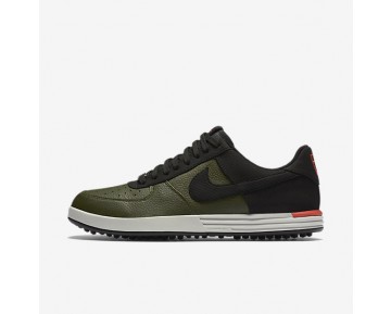 Nike zapatillas para hombre lunar force 1 caqui militar/naranja máximo/hueso claro/negro 818726-472