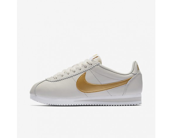 Nike zapatillas para mujer classic cortez leather hueso claro/blanco/oro metalizado 807471-1006