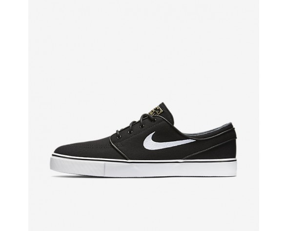 Nike zapatillas para hombre sb zoom stefan janoski negro/marrón claro goma/estrella de oro metálico/blanco 615957-426