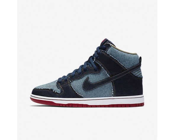 Nike zapatillas para hombre sb dunk high azul marino medianoche/blanco/rojo intenso/azul marino medianoche 881758-440