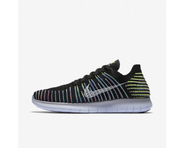 Nike zapatillas para hombre free rn flyknit negro/voltio/laguna azul/blanco 831069-662