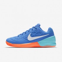 Nike zapatillas para hombre court zoom cage 2 azul medio/azul polarizado/hipernaranja/blanco 844961-462