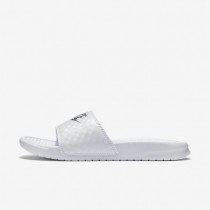 Nike zapatillas para mujer benassi blanco/plata metalizado 343881-1030