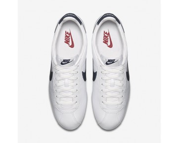 Nike zapatillas para hombre classic cortez leather blanco/rojo gimnasio/azul marino medianoche 749571-098