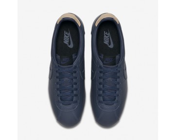 Nike zapatillas para hombre classic cortez leather azul marino medianoche/negro/tostado vachetta/azul marino medianoche 861535-114