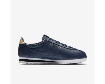 Nike zapatillas para hombre classic cortez leather azul marino medianoche/negro/tostado vachetta/azul marino medianoche 861535-114