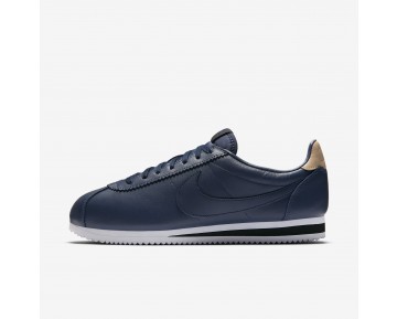 Nike zapatillas para hombre classic cortez leather azul marino medianoche/negro/tostado vachetta/azul marino medianoche 861535-114