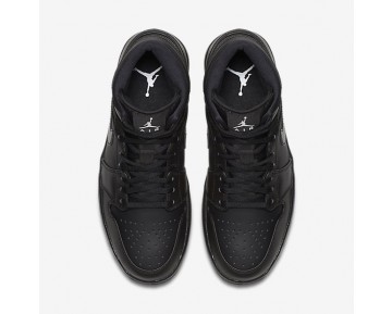 Nike zapatillas para hombre air jordan 1 mid negro/blanco 554724-161