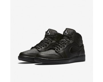 Nike zapatillas para hombre air jordan 1 mid negro/blanco 554724-161