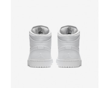 Nike zapatillas para hombre air jordan 1 mid blanco/blanco/negro 554724-162