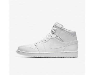 Nike zapatillas para hombre air jordan 1 mid blanco/blanco/negro 554724-162