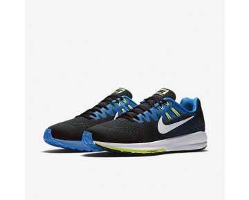 Nike zapatillas para hombre air zoom structure 20 negro/azul foto/verde fantasma/blanco 849576-336