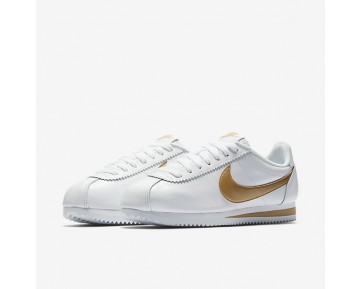 Nike zapatillas para mujer classic cortez leather blanco/oro metalizado 807471-1008