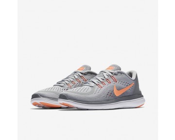 Nike zapatillas para mujer flex rn gris lobo/gris azulado/mango brillante/resplandor crepuscular 898476-1173