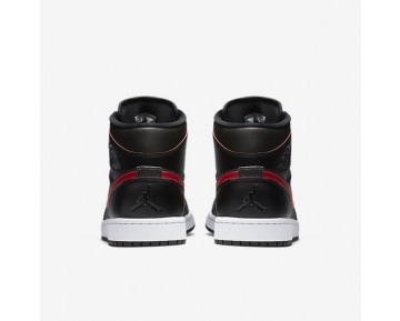 Nike zapatillas para hombre air jordan 1 mid negro/rojo team/blanco/rojo team 554724-157