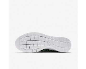 Nike zapatillas para hombre roshe flyknit negro/verde voltaje/voltio/blanco 677243-174