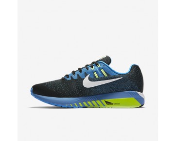 Nike zapatillas para hombre air zoom structure 20 negro/azul foto/verde fantasma/blanco 849574-367