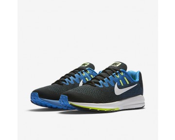 Nike zapatillas para hombre air zoom structure 20 negro/azul foto/verde fantasma/blanco 849574-367