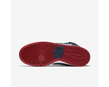 Nike zapatillas para hombre sb dunk high azul marino medianoche/blanco/rojo intenso/azul marino medianoche 881758-440