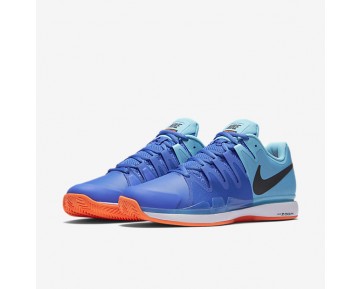 Nike zapatillas para hombre court zoom vapor 9.5 azul polarizado/azul medio/hipernaranja/negro 631457-455