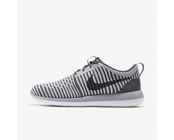 Nike zapatillas para hombre roshe two flyknit gris oscuro/gris lobo/blanco/gris oscuro 844833-687